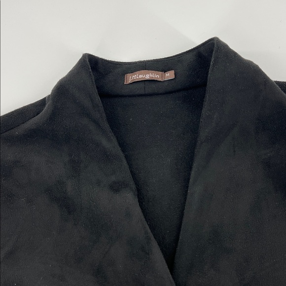 J. McLaughlin Solid Lillian Dress black faux suede mature‎ classic career medium - Picture 4 of 10